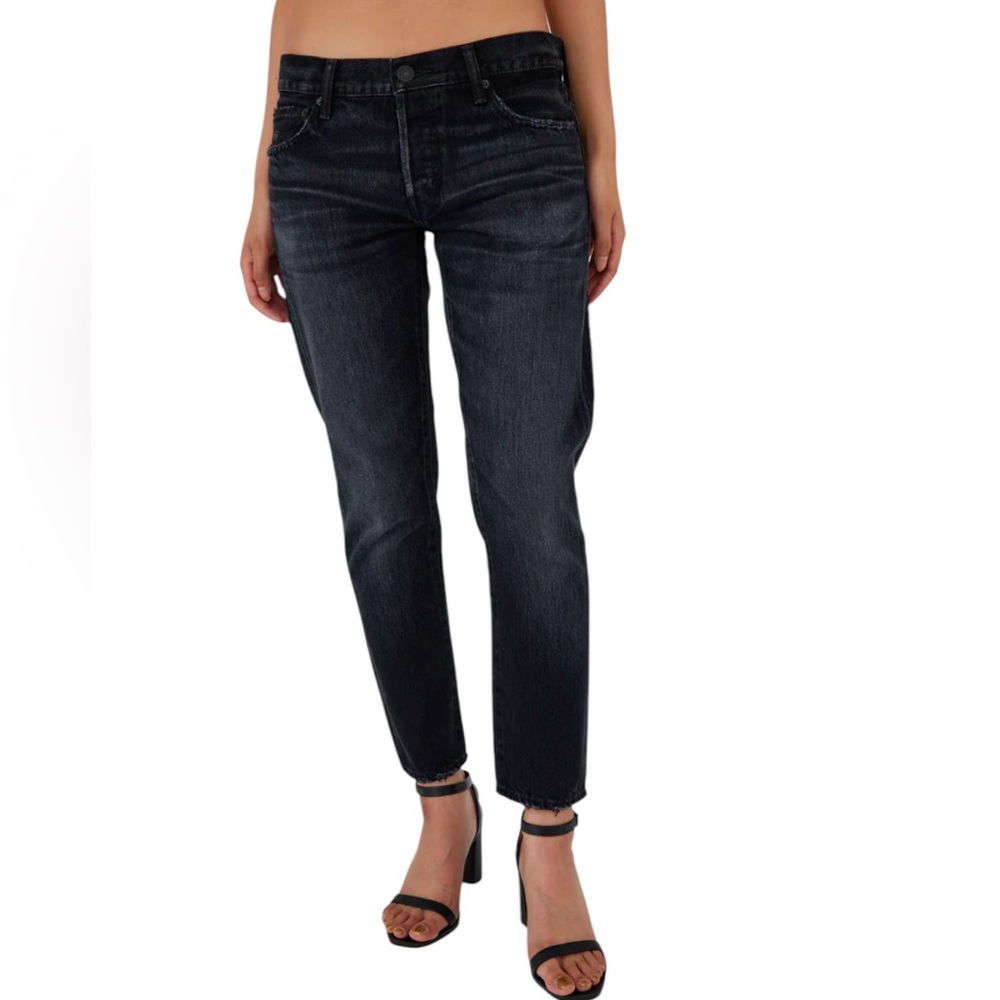 Moussy Vintage Vellflower Tapered Jeans Black‎